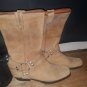 TAN Harness Motorcycle Boots Biker Boots Genuine Leather