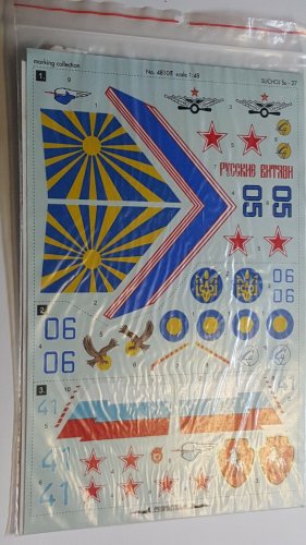 1/48 PROPAGTEAM Decals for Suchoj SU-27 RUSSIAN KNIGHTS + Ukrainian Air Force !!