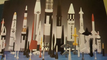 1:128 Scale US SPACE MISSILES-HERTIAGE EDITION by Monogram #6055  NO BOX !