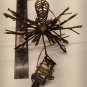 Rustic LED Starburst Christmas Tree Topper Brown Branch Twig Lighted 8"