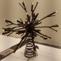 Rustic LED Starburst Christmas Tree Topper Brown Branch Twig Lighted 8"