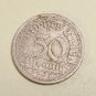 Germany 50 Pfennig 1922 Coin German Empire Mint Mark J Hamburgische M&Atilde;&frac14;nze KM# 27