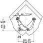 Mitre connector for cornice profiles