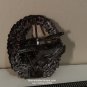 German Panzer Badge Tank with Oak Leaf Wreath and Flag Detail Pin