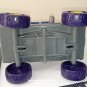 Fortnite Battle Royale Battle Bus Toy Vehicle Blue Purple Wheels 7"