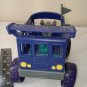 Fortnite Battle Royale Battle Bus Toy Vehicle Blue Purple Wheels 7"