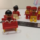 Lot of 10 Vintage LEGO Duplo Figures People and Red Vehicle Car Sled Lot of 10 Vintage LEGO Duplo Figures People and Red Vehicle Car Sled