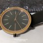 Skagen Women's Watch 34mm Gold Gray Dial Black Leather SKW2490 Quartz Dress