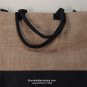 Teacher Appreciation Jute Tote Bag Burlap Floral Zippered Handbag 16x12"