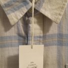 Free Assembly Flannel Shirt 2XL Blue Cotton Button Front New With Tags