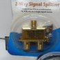 TriQuest 2-Way Signal Splitter & F Connector Extension Adapters Gold Plated