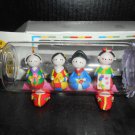 Five Korean Folk Dolls sealed in Glass Bottle Original Box #1118264