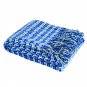 Pure Wool Throw Blanket with fringe 55x79â in houndstooth design, Medium Weight by Yaroslav Mill