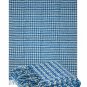 Pure Wool Throw Blanket with fringe 55x79â in houndstooth design, Medium Weight by Yaroslav Mill