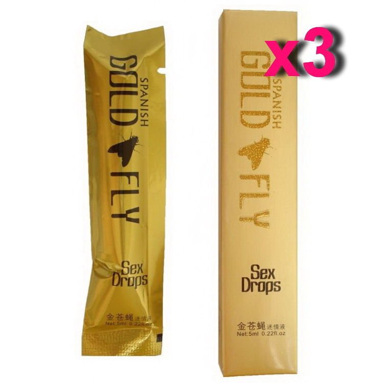 Spanish Gold Fly Women Female Enhancement Sex Drop Liquid Booster - 3 Sachts