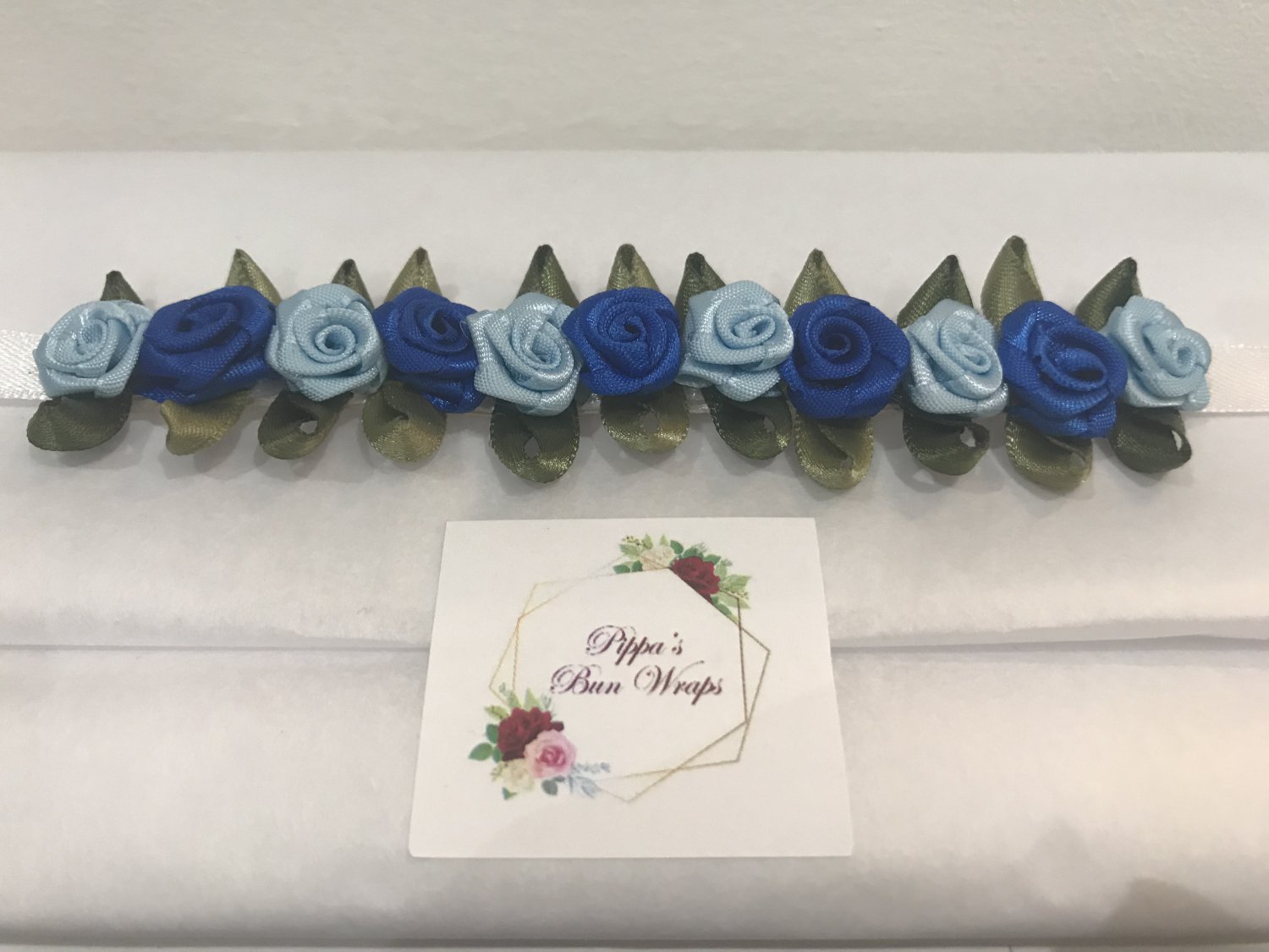 Blue Blossom - bun wrap