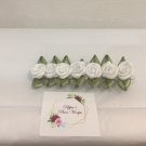 White Blossom - large bun clip