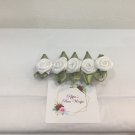 White Blossom - small bun clip