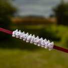 Diamond white/burgundy bunwrap