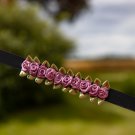 Mauve/black bunwrap