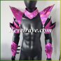 Burning Man Holographic Rave Festival Laser Rosered Dragon Scale Armor Costume Wear Outfits