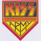 KISS Army - Hi Gloss Sticker - 4 3/4" Width x 5 1/4" Height.