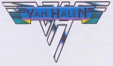 Van Halen - Large Hi Gloss Sticker - 6 1/4" Width x 3 1/2" Height