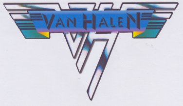 Van Halen - Small Hi Gloss Sticker - 4 1/2" Width x 2 5/8" Height