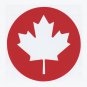 Canada Maple Leaf 2" Round - Permanent vinyl decal | Laptop Decal | Tablet Decal | Car Window Decal