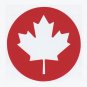 Canada Maple Leaf 5" Round - Permanent vinyl decal | Laptop Decal | Tablet Decal | Car Window Decal