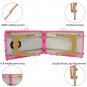 84" Massage Table 2 Fold Spa Bed Portable 2 Sections Wooden Legs with Face Hole