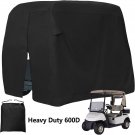 Waterproof Golf Cart Cover Zipper 4 Passenger EZ GO Club Car Yamaha Elastic Hem