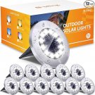 12 Pack Solar Outdoor Lights Bright 12 LEDs Solar Ground Lights Waterproof