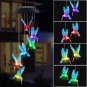 LED Solar Hummingbird Wind Chime, 25" Outdoor Hanging Wind Chime for Patio Lawn Garden Decor