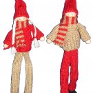 YARN BOY & GIRL HANGER FOR X'MAS