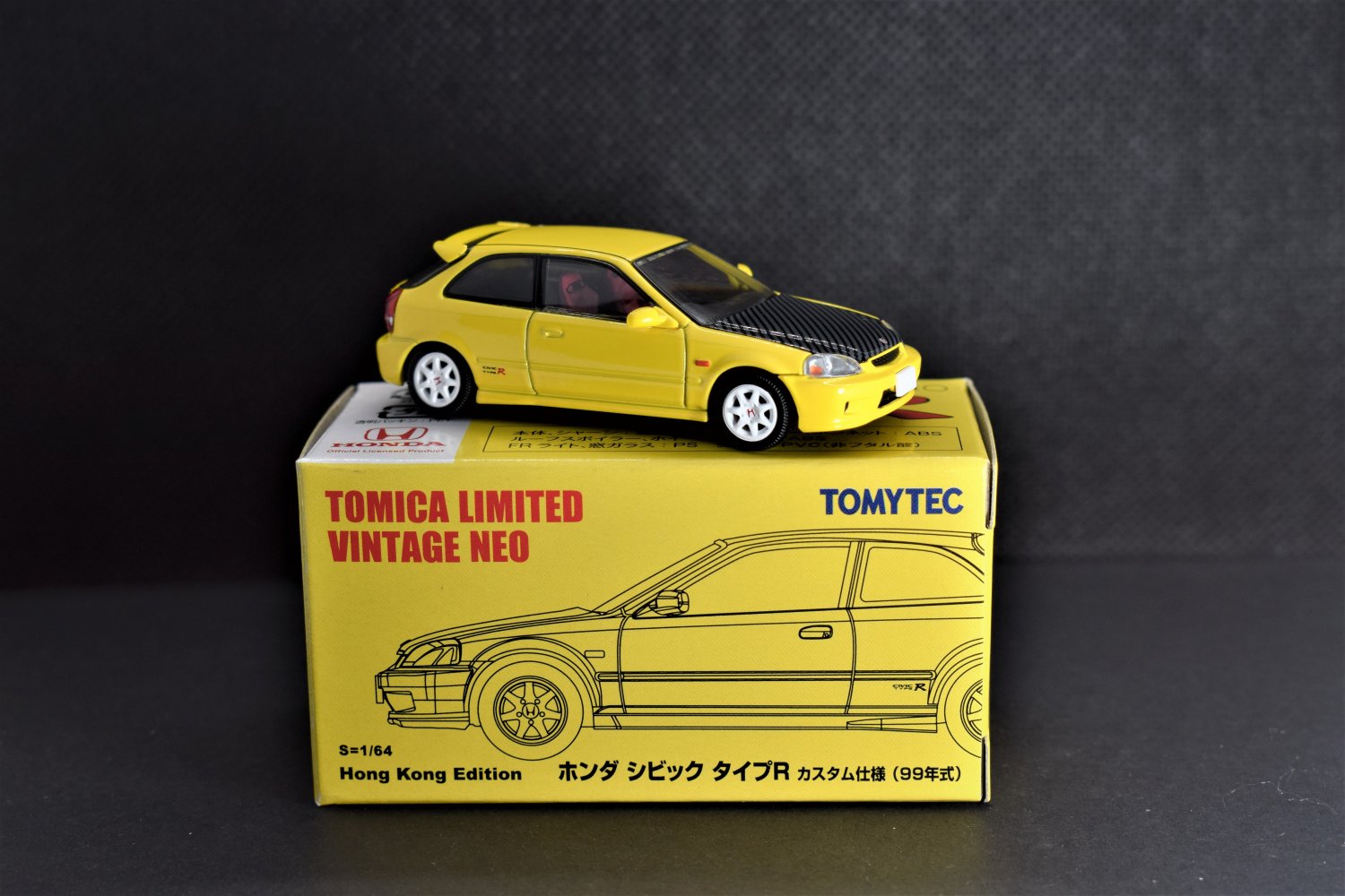 Tomytec Tomica Limited Vintage Neo HK Exclusive TLV Honda Civic Type R Custom EK9 99 Diecast Model