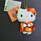 Hello Kitty Plush Autumn Leaves Kimono Mascot Ichimatsu with Chain
