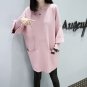 Women Casual Plus Size Keep Warm Long Sleeve Big Pockets Maternity Dress