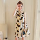 Women Casual Flora Chiffon Sleeveless A Shape Maternity Dress