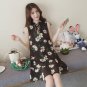 Women Casual Flora Chiffon Sleeveless A Shape Maternity Dress