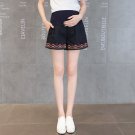 Women Harem Casual Outgoing Elastic Embroidery Maternity Shorts