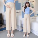 Women Casual Office Formal Long Plain Straight Trousers Maternity Pants
