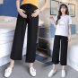 Women Casual Office Formal Long Plain Straight Trousers Maternity Pants