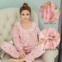 Women Cute Bear Plus Size Breast Feeding Nursing One Set Maternity Sleepwear