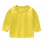 Baby Cute Boy Girl Round Neck Long Sleeve Basic Plain Color T-Shirt Tops