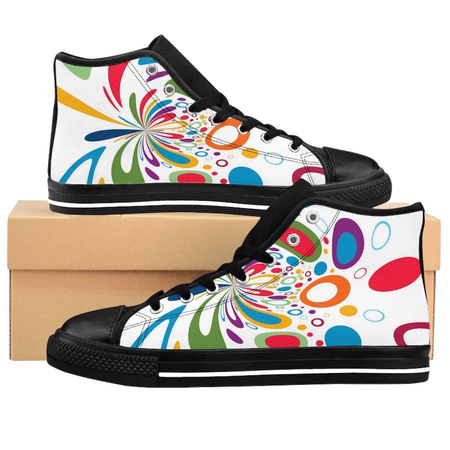 Awesome Colors Splash Unique Custom High Quality Men, Women High-top Sneakers Shoes-Free Shipping