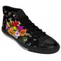 Butterflies & Flowers Unique Custom High Quality Women's High-top Sneakers Shoes-Free Shipping