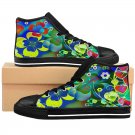 Nice Flowers Pattern Unique Custom High Quality Women's High-top Sneakers Shoes-Free Shipping
