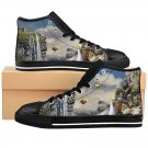 Hot Air Balloon Beautiful Scenery High Quality Men, Women High-top Sneakers Shoes-Free Shipping