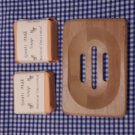Wooden Soap Dish & Unscented Goat Milk Soap (80g)